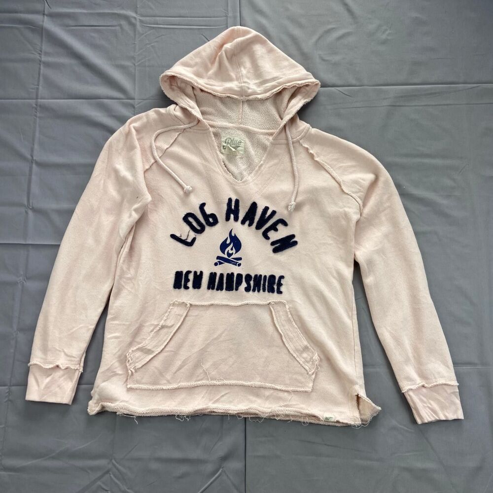 Blue 84 Women's Est Xs S Pink Pullover Hoodie New Hampshire Embroidered Cotton